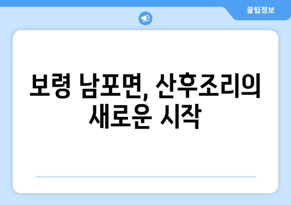 보령시 남포면 산후조리원 추천| 꼼꼼하게 비교하고 선택하세요! | 보령, 남포면, 산후조리, 추천, 비교