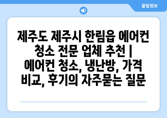 제주도 제주시 한림읍 에어컨 청소 전문 업체 추천 | 에어컨 청소, 냉난방, 가격 비교, 후기