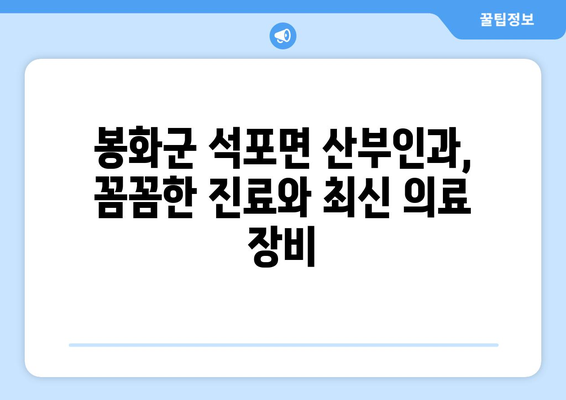 경상북도 봉화군 석포면 산부인과 추천| 믿을 수 있는 의료 서비스 찾기 | 봉화군, 산부인과, 여성 건강, 진료, 추천