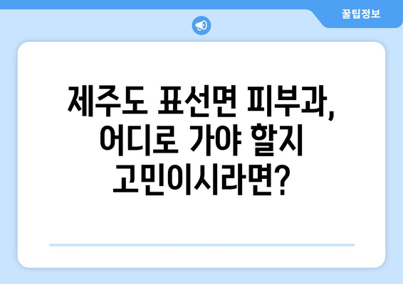 제주도 서귀포시 표선면 피부과 추천| 꼼꼼하게 비교 분석한 베스트 5 | 피부과, 추천, 서귀포, 표선면, 제주도