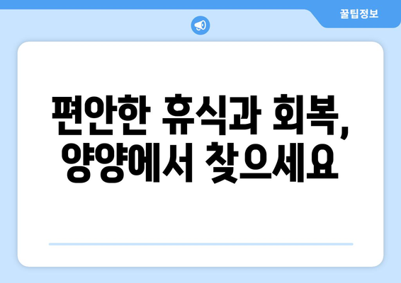 강원도 양양군 손양면 산후조리원 추천| 편안한 휴식과 회복을 위한 최고의 선택 | 양양, 산후조리, 추천, 비교