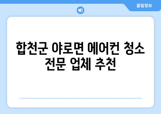 합천군 야로면 에어컨 청소 전문 업체 추천 | 에어컨 청소, 냉난방, 친환경 세척, 합천, 야로면